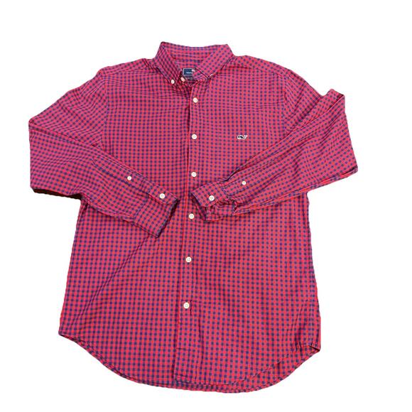 Vineyard Vines Other - Vineyard Vines Medium Men’s Performance Classic Fit Tucker Red Plaid Shirt